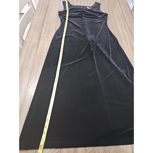 Coldwater Creek Dress 10P Black Velvet Elegant Whimsigoth Dark Romantic Witchy - Picture 10 of 13